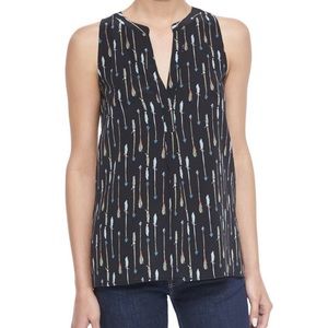 Joie Arrow Print Silk Top